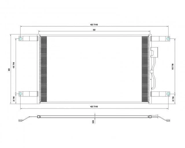 2001-2007 Freightliner Century-Columbia Condenser HDH010003