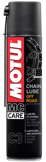 MOTUL MC CARE C3 CHAIN LUBE OFF ROAD 400 ml Offroad Motorrad Kettenspray Gelb