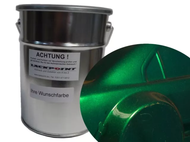 1 Liter 1K Autolack Kunstharz Dark Green Metallic Lackpoint Glanz Trendlack !