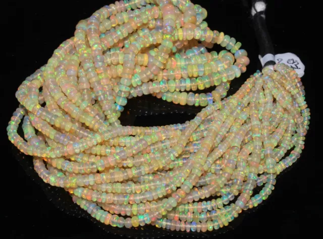 AAA Natural Ethiopian Multi Fire Opal Beads Smooth 3-4 MM Gemstone beads