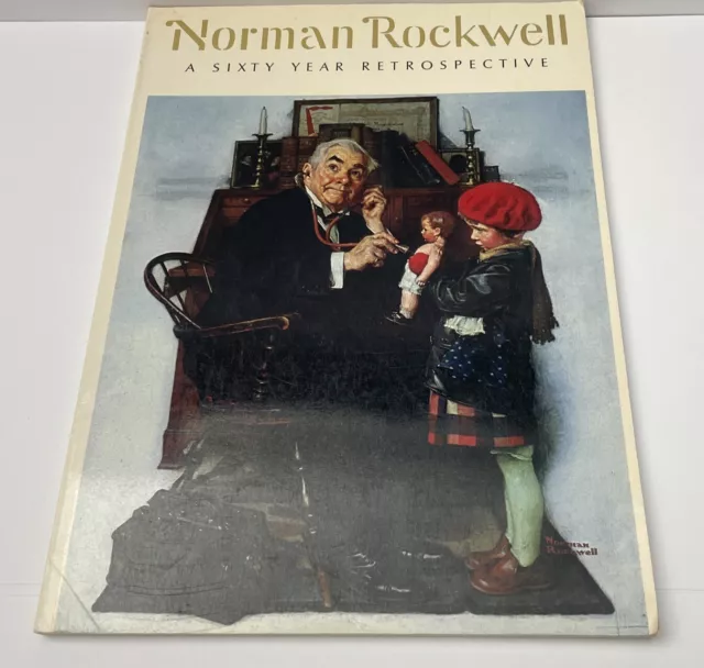 Vintage Norman Rockwell A Sixty Year Retrospective Coffee Table Hardcover 1972