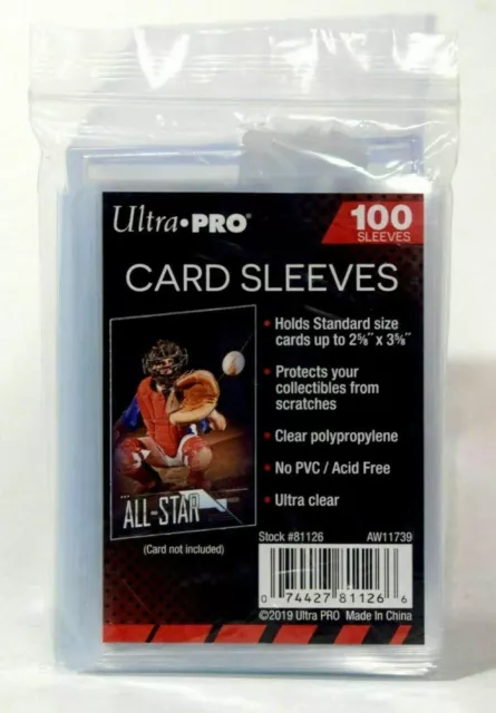 NEW Ultra Pro 100 Count Clear Poly Penny Trading Card Sleeves MTG Sports 81126