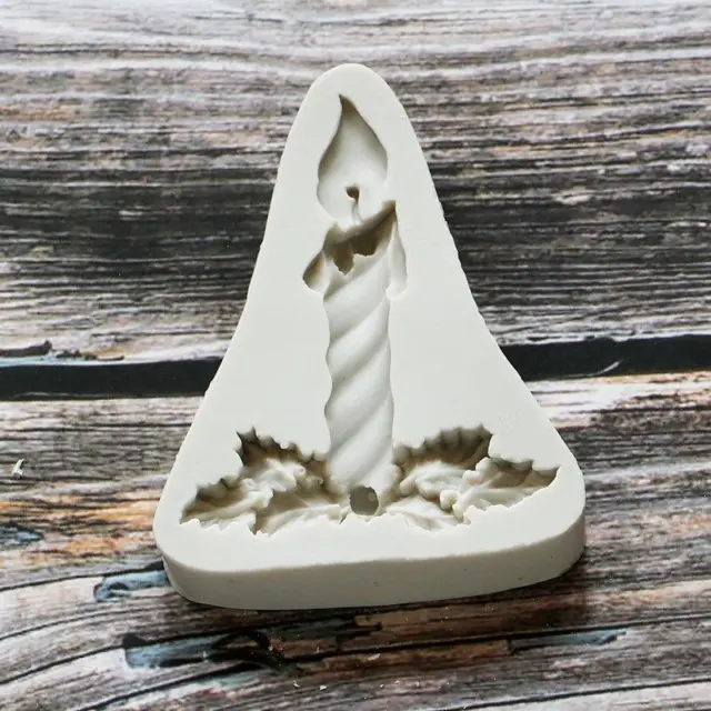 Molde de silicona con forma de vela para herramientas de decoración de pasteles 3