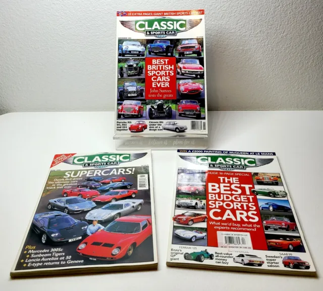 Classic & Sports Car Magazine (LOT OF 3) Best British Sports Cars 2000's Issues
