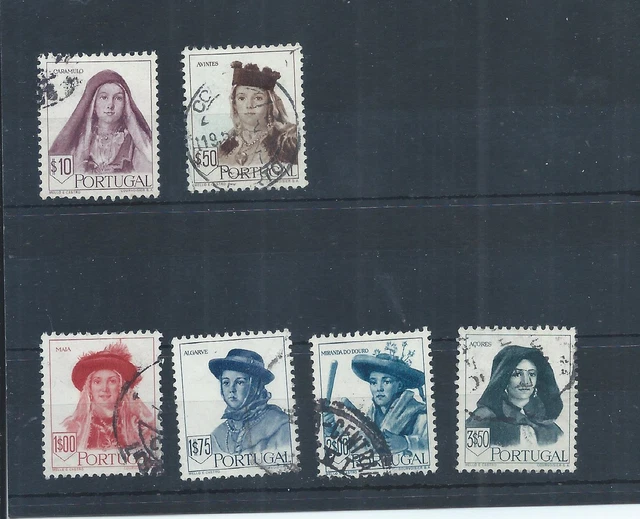 Portugal stamps.  Some of the 1947 Regional Costumes used  (AC209)