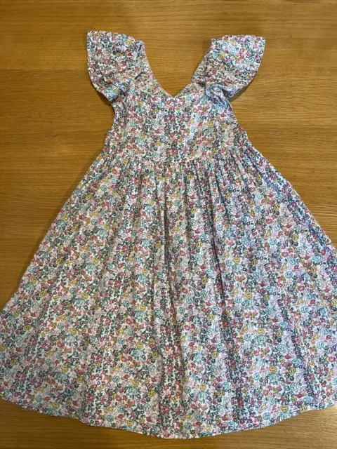 Girls next floral dress age 5-6 years beautiful floaty floral cotton dress VGC