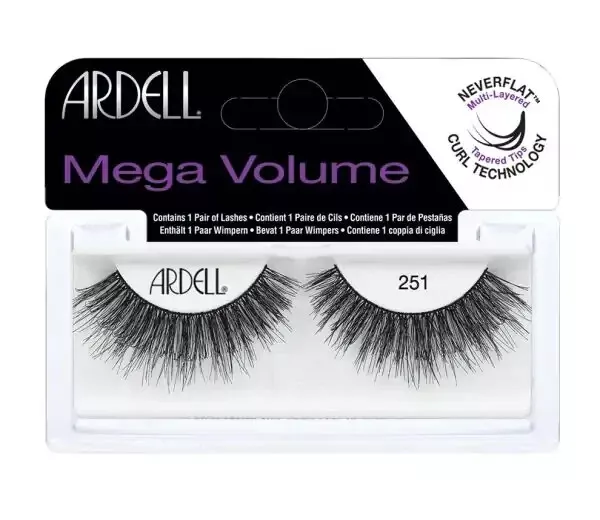 Ardell Professional Mega Volume Eye Lashes 1 Pack 251 Black  NEW
