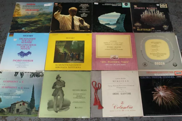 12 x Job Lot Bundle of CLASSICAL CLASSIC MUSIC 12” Vinyl Records - J44