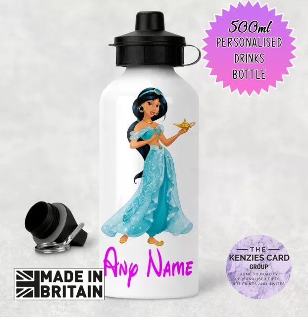 Personalised Disney's Princess Jasmin Kids Sports Drinks Water Bottle v2