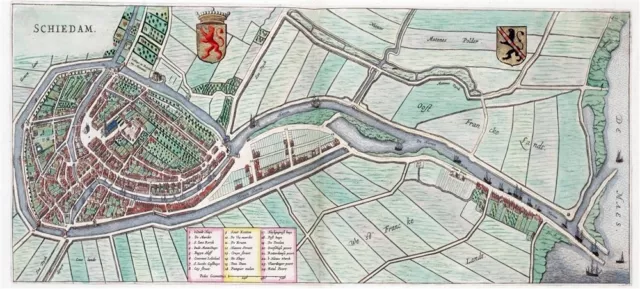 Reproduction plan ancien de Schiedam 1649