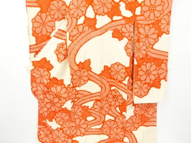 6884041: Japanese Kimono / Antique Furisode / All Shibori / Flower