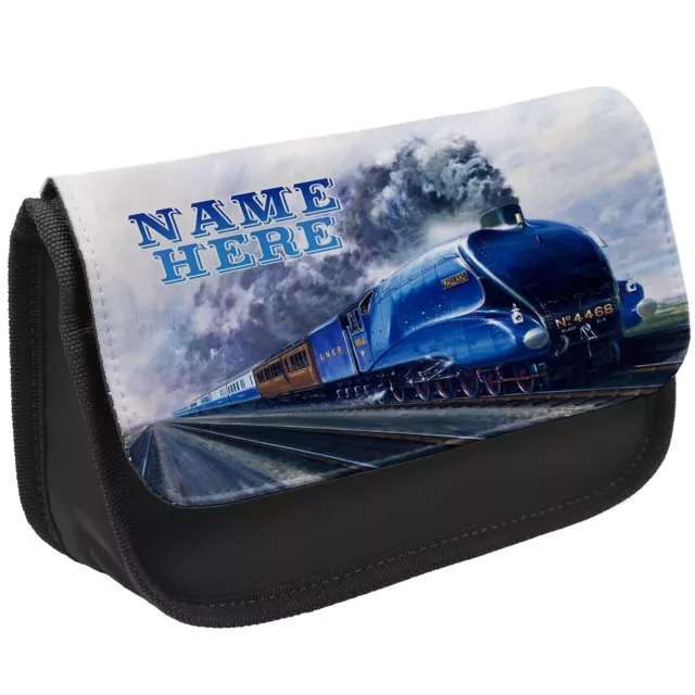 Personalised Pencil Case Boys Steam Train Childrens School Bag Kids Gift