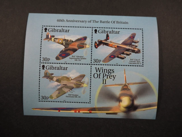 Gibraltar 2000, Block "Kampfflugzeuge" **/MNH, MiNr. Bl.43 (100), ME 400,-