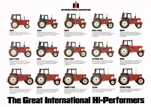 THE INTERNATIONAL CASE COLLECTION TRACTOR SALES BROCHURE/POSTER 80's ADVERT A3