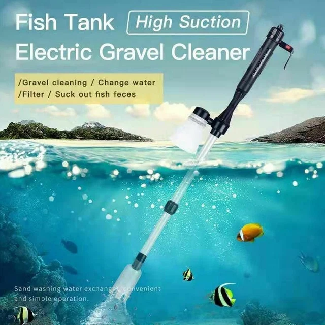 Electric Aquarium Fish Tank Siphon Pump Vacuum Gravel Water Filter Cleaner Pipe
