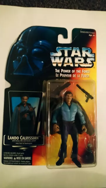 Star wars the power of the force red card tri logo lando calrissian figure