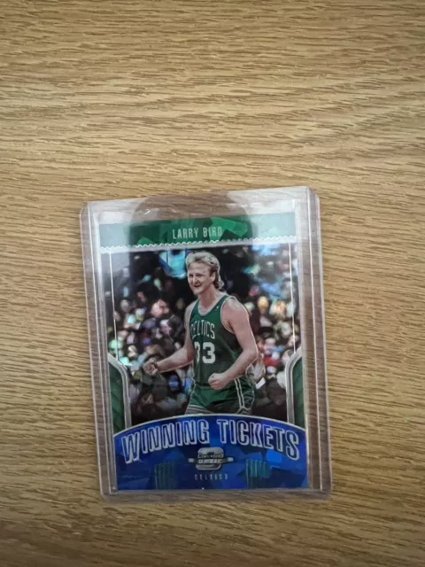 2018 Contenders Optic Winning Tickets Prizms Blue Cracked Ice Larry Bird #25 HOF
