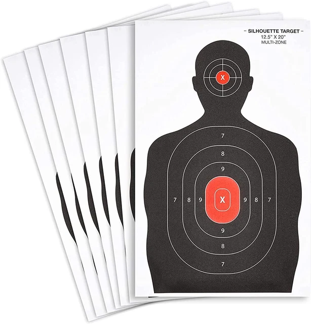 PAPER SHOOTING TARGETS for the Range Pistol Practice, 50 Packs 22.95