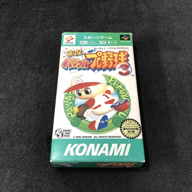 Nintendo Super Famicom Jikkyou Powerful Pro Yakyuu 3 JAP Trés Bon état