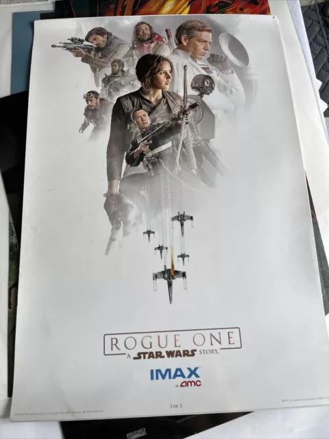 Star Wars Rogue One Original Cinema exclusive posters, Complete Set of 3, IMAX