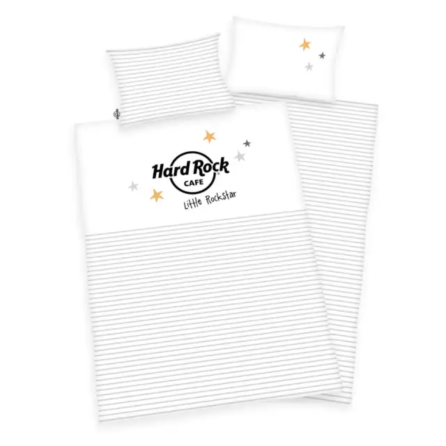 Hard Rock Café - Baby-Bettwäsche-Set 100x135 BIO Klein-Kinderbettzeug Herding