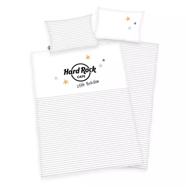 Hard Rock Café - Baby-Bettwäsche-Set 100x135 BIO Klein-Kinderbettzeug Herding