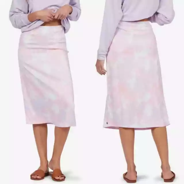 NWOT the lonely star print pink & purple tie dye midi skirt by Roxy sz small
