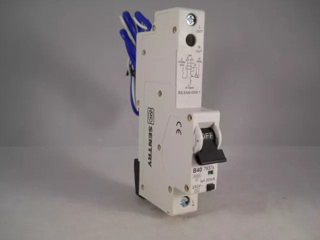 MK RCBO 40 Amp 30mA Type B 40A Sentry B40 07937S 7937S NEW