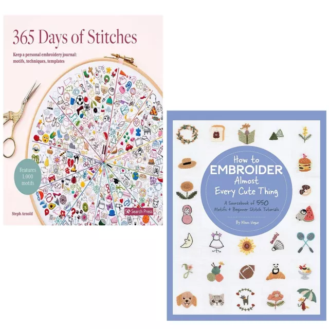 365 Days of Stitches: Keep a Personal Embroidery Journal: Motifs