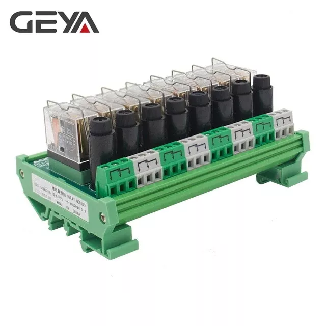 12V 24V 8 Channel Omron Relay Module With Fuse Protect for PLC Controller SPDT