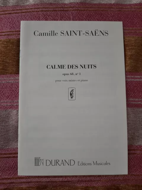 Partition chant "Calme des nuits" Camille Saint-Saëns Editions Durand