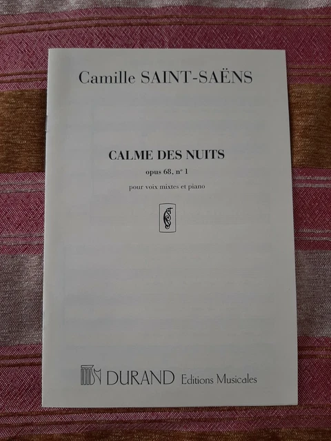 Partition chant "Calme des nuits" Camille Saint-Saëns Editions Durand