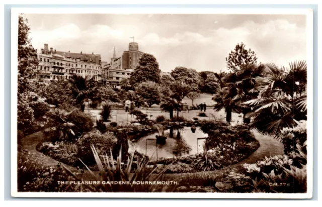 Postcard The Pleasure Gardens Bournemouth Dorset