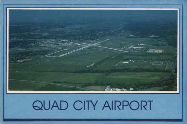 Moline,IL Quad City Airport Rock Island County Illinois Dunlap Post Card Company