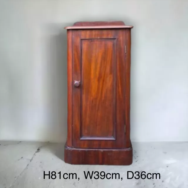 Antique Victorian Mahogany Pot Cupboard Bedside Bathroom Cabinet Hall Lamp Table