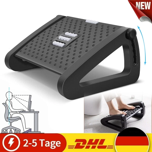 Fußablage Büro Schreibtisch Fußstütze Fußauflage höhenverstellbar Badezimmer DHL