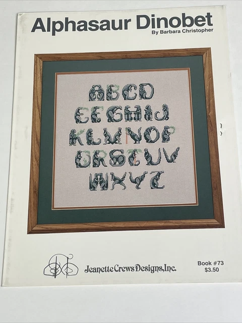 Jeanette Crews Designs Alphasaur Dinobet Dinosaur Letters Cross Stitch Pattern