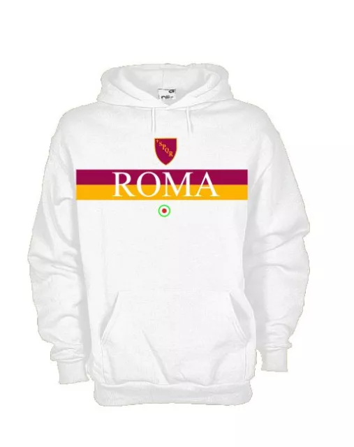 Felpa con Cappuccio KJ221 Roma Città Ultras Stemma Totti