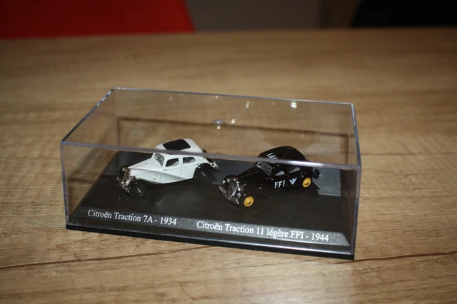 CITROEN TRACTION 7A 1934 et 11 LEGERE FFi 1944 UNIVERSAL HOBBIES  norev  1:87