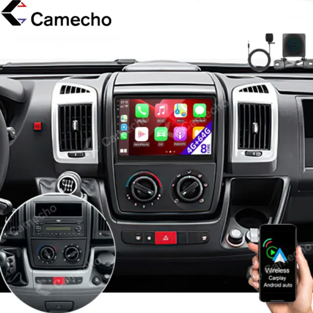 4G+64GB Für Fiat Ducato 2006-2023 Android 13 Autoradio GPS Apple CarPlay Kamera