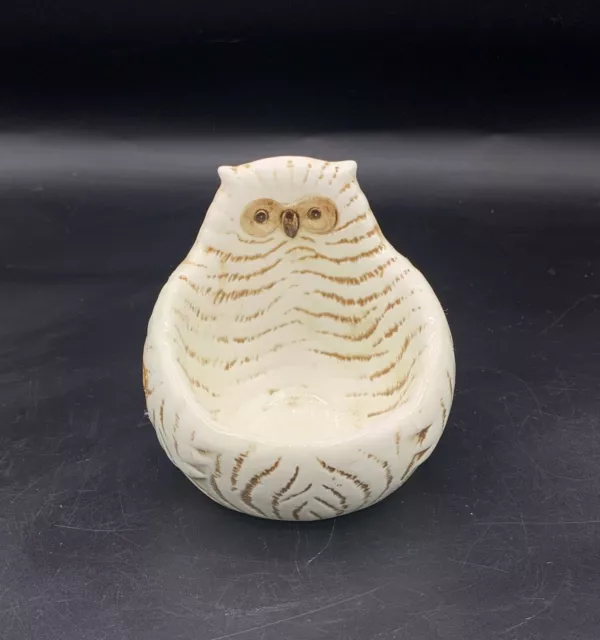 RARE ~ Fitz & Floyd Owl Candle Holder ~  Hand-Painted ~ 1985 ~ Japan