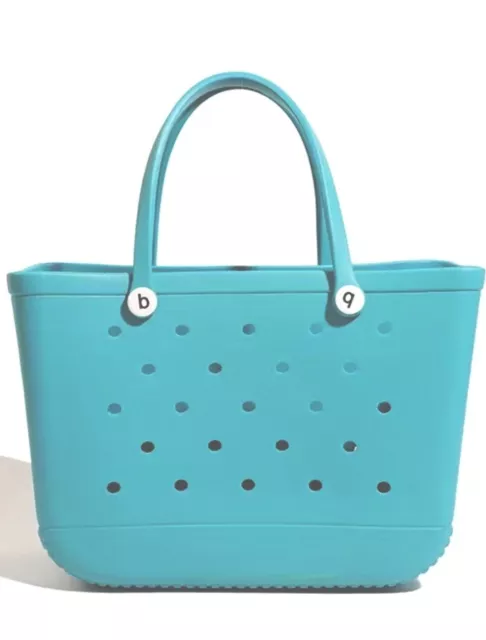 Sky Blue XL Large Size EVA Beach Bag Waterproof Pool  Tote (Bogg Styled) 15x12x9