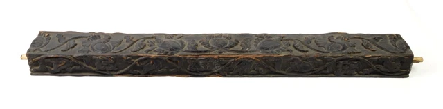 Antique 19th C Decorative Floral Carved Wood Architectural Salvage Element