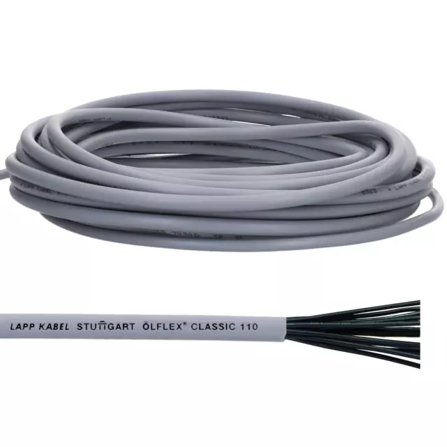 10 Mètre Lapp Câble 1119807 Ölflex Classique 110 PVC de Commande 7X0, 75mm ² Fil