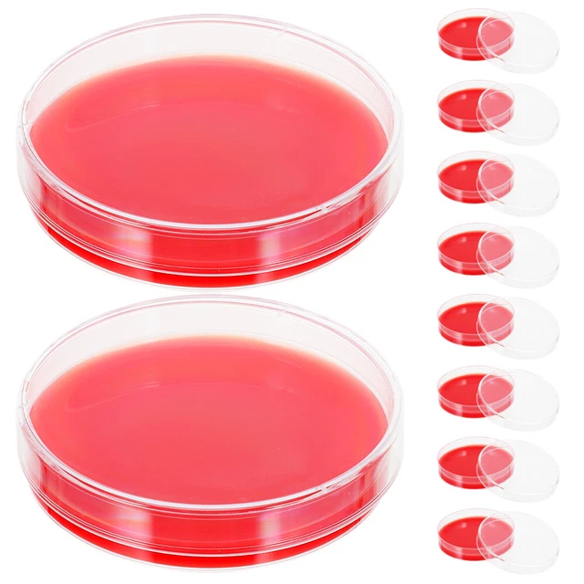 10 Pcs Blood Agar Plate Mushroom Cultivation Agar Plates Flat Mushroom