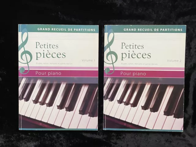 ¤ Lot de 2 Grand Recueils de PARTITIONS - PETITES PIECES pour PIANO - vol 1 et 2