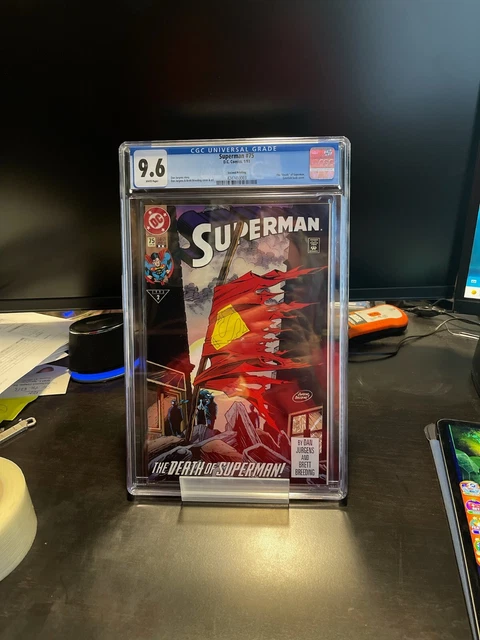 Superman #75 Death of Superman 2nd Print Modern Age DC Comic Book 1993 CGC 9.6
