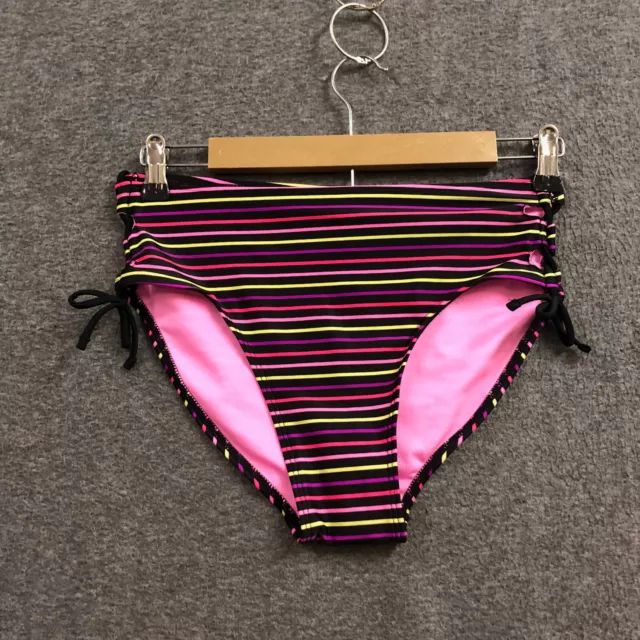 Art Class Girls Striped with Side Ties Bikini Bottom Multicolor Sz XL 14/16 NWT