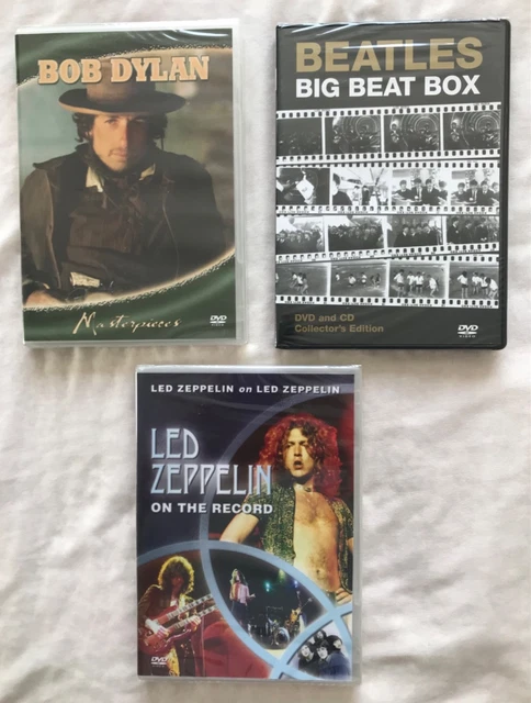 DVD BUNDLE Bob Dylan Masterpieces, Beatles, Led Zeppelin x3