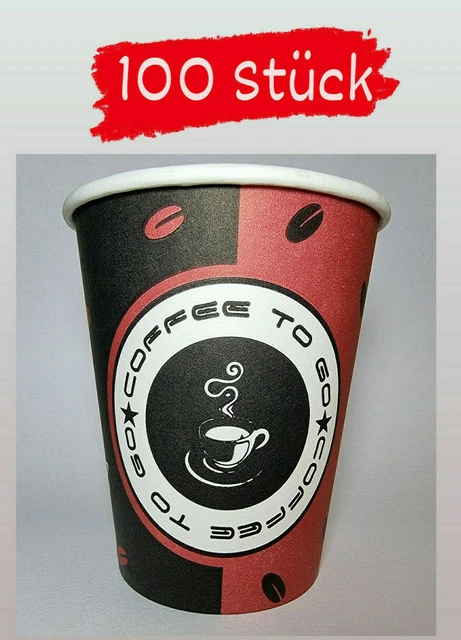 Coffee TO GO Becher 200 ml Kaffeebecher Papbecher Pappbecher Coffeebecher NEU